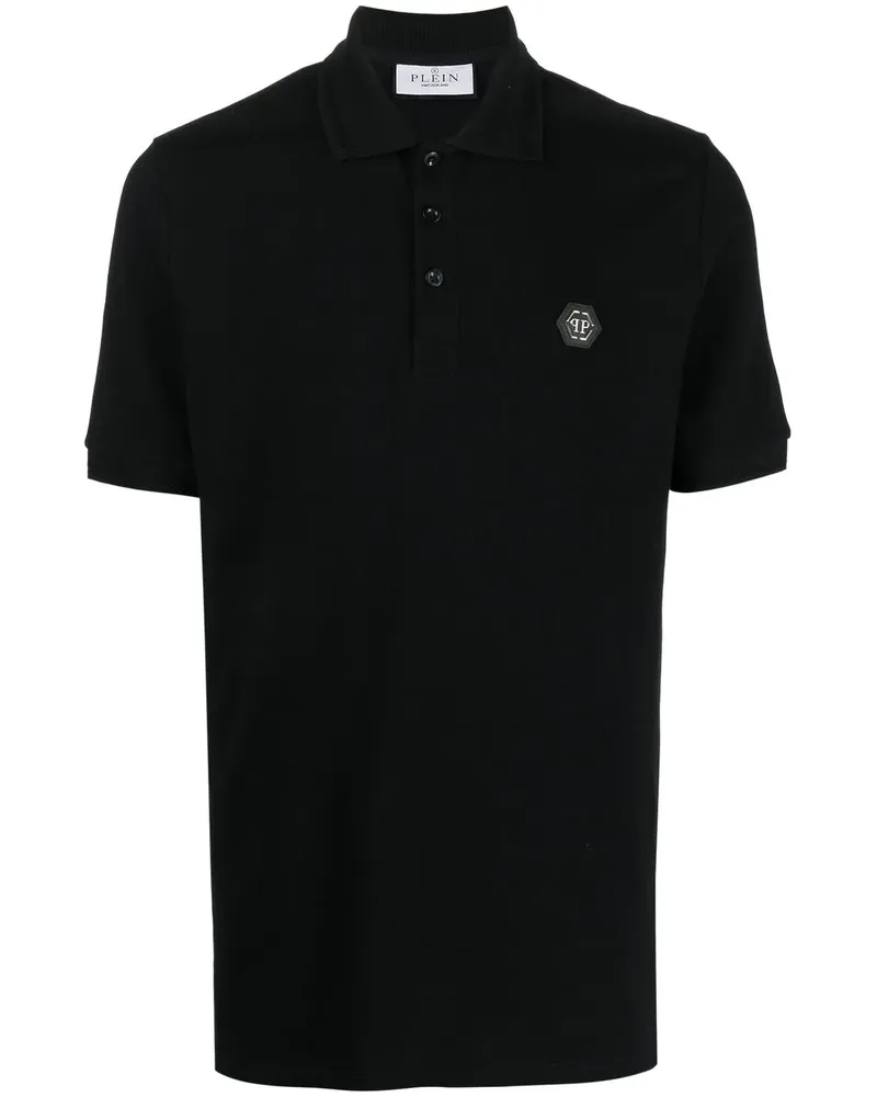Philipp Plein Poloshirt mit Sterne-Print - Schwarz Schwarz