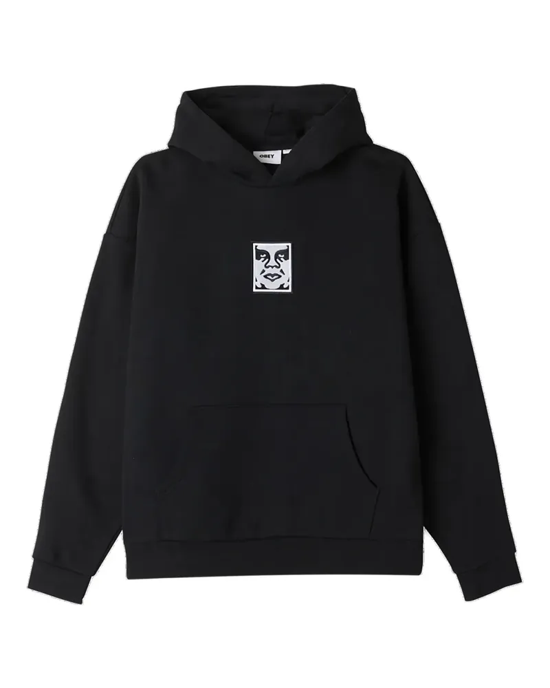 Obey logo-print hoodie - Schwarz Schwarz