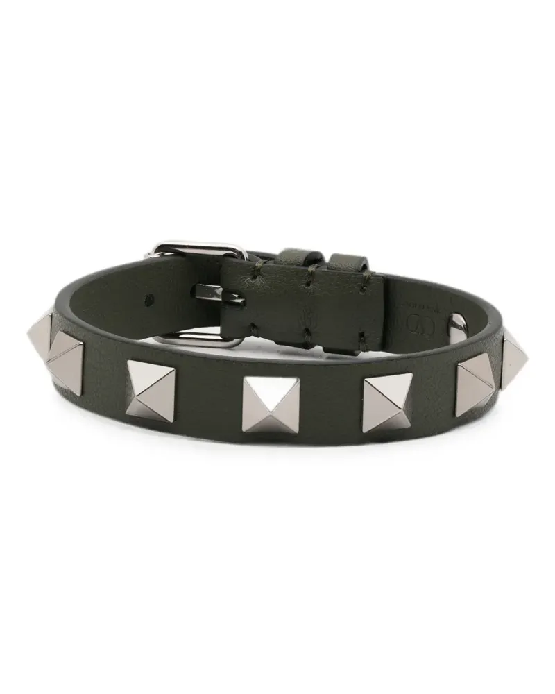 Valentino Garavani Rockstud leather bracelet - Grün Grün