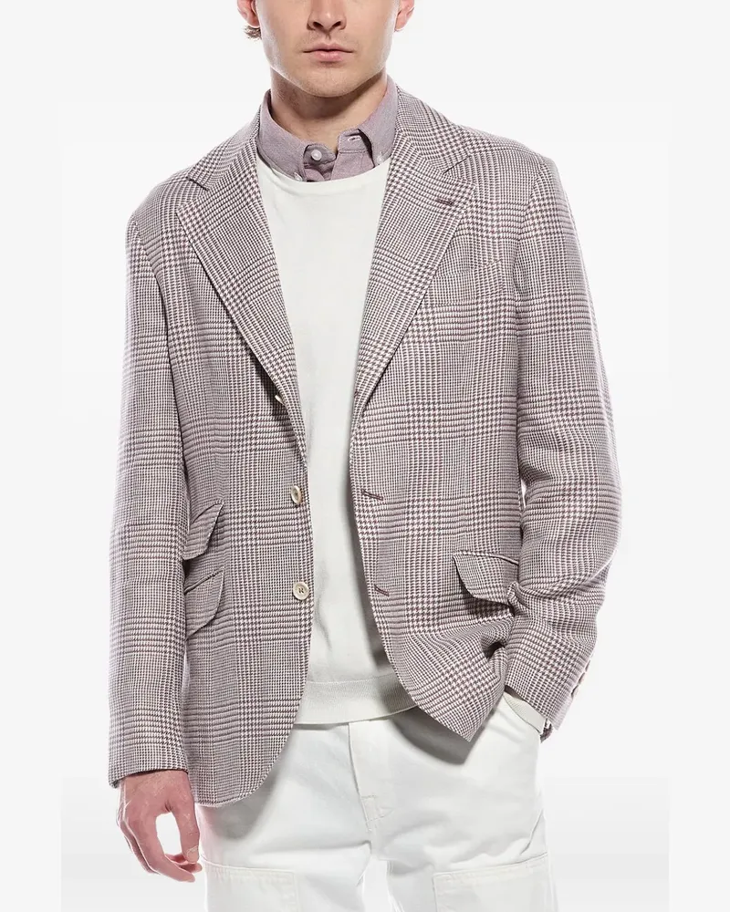 Brunello Cucinelli Glen plaid blazer - Violett Violett