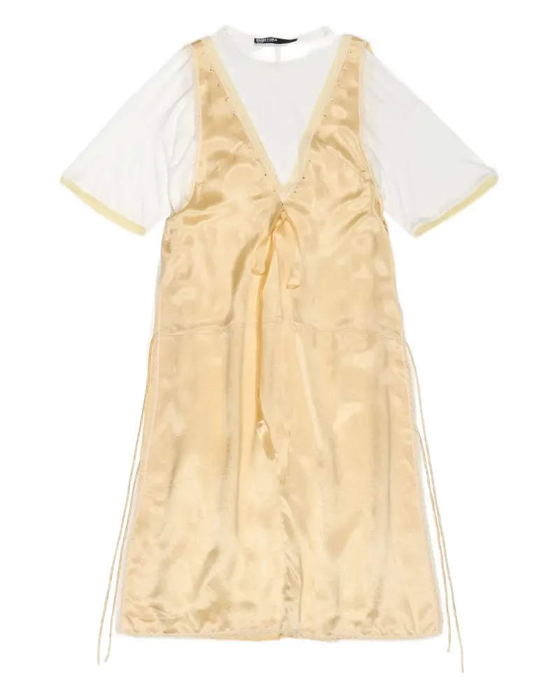 BIMBA Y LOLA T-Shirtkleid mit Schleifen - Nude Nude