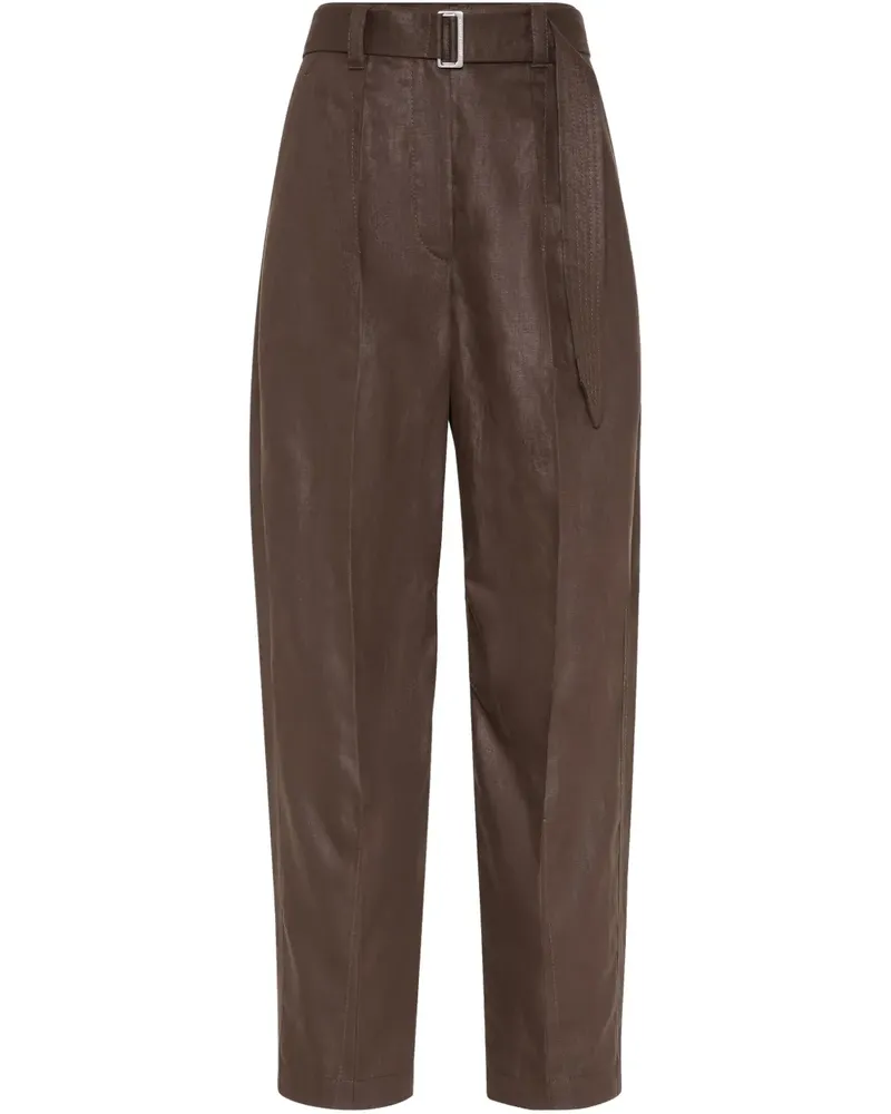 Brunello Cucinelli Hose mit Gürtel - Braun Braun