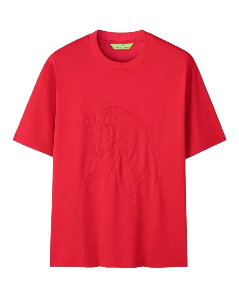 Shanghai Tang T-Shirt mit Pferdemotiv - Rot Rot