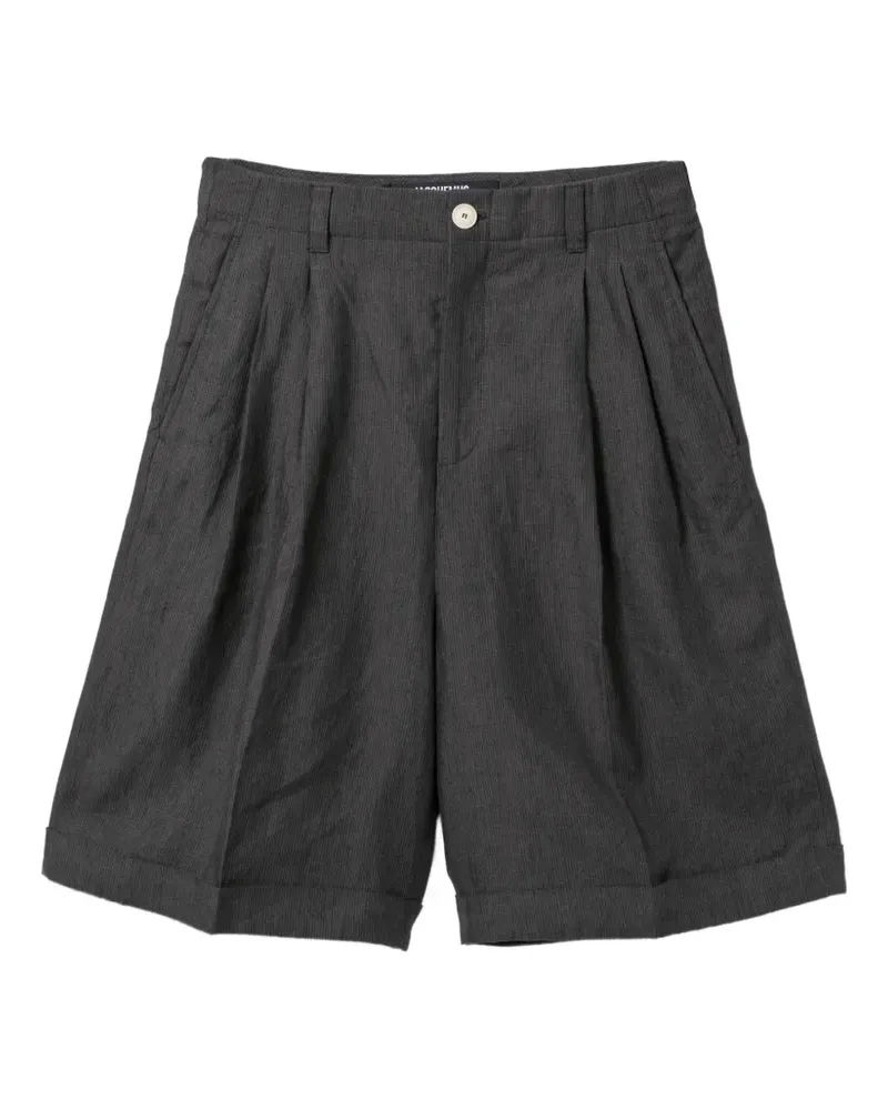 Jacquemus Plissierte Hose mit Umschlag - Grau Grau