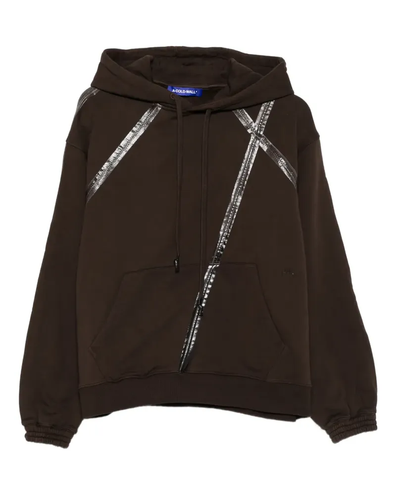 ACW* Gestreifter Antenne Hoodie - Braun Braun