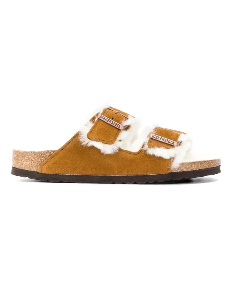 Birkenstock Arizona fur sandals - Nude Nude