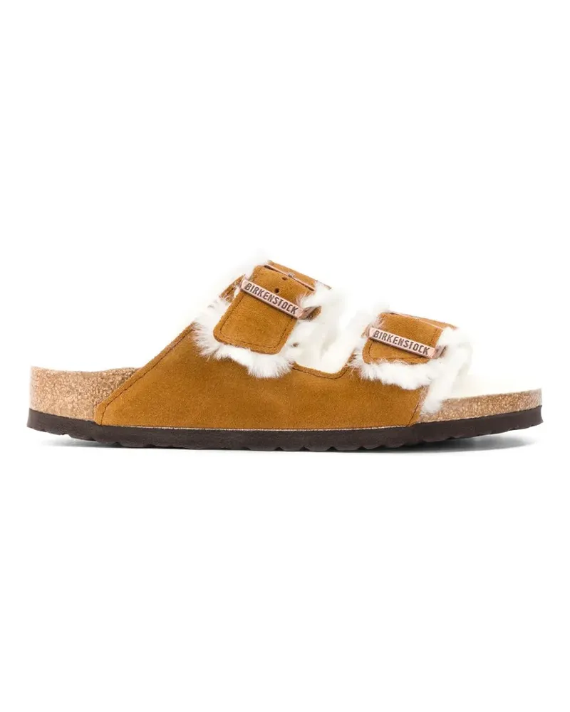 Birkenstock Arizona Sandalen mit Pelz - Nude Nude