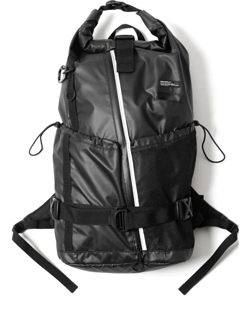 Makavelic Rucksack mit Klappe - Schwarz Schwarz