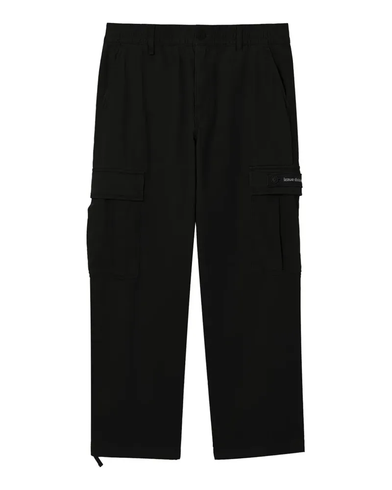 Izzue Hose mit Logo-Patch - Schwarz Schwarz