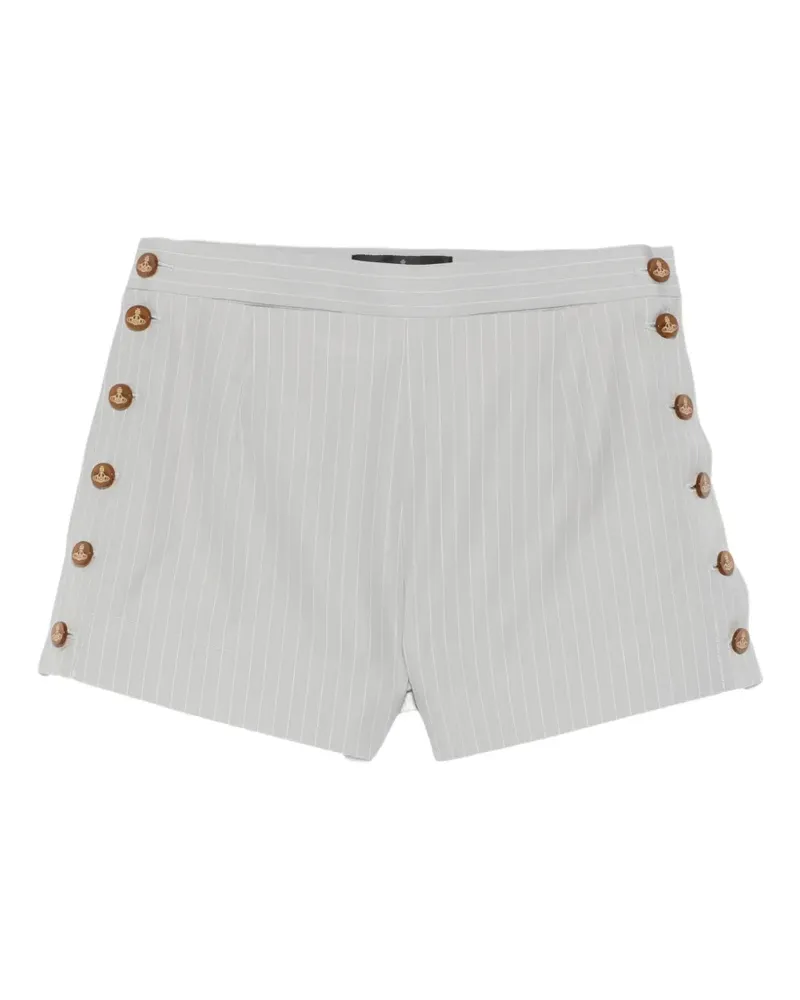 Vivienne Westwood stripe-pattern button-embellishment shorts - Grau Grau