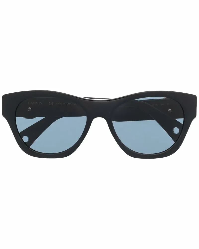 Lanvin Sonnenbrille mit eckigem Gestell - Schwarz Schwarz