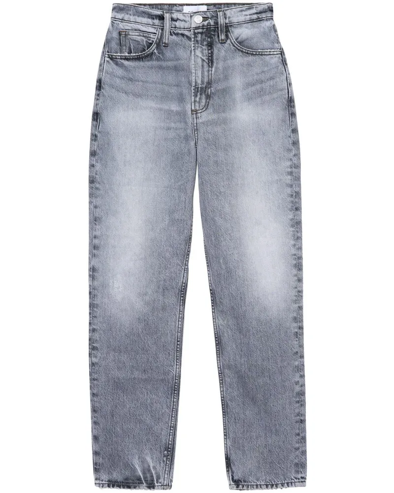 Frame Denim Halbhohe Straight-Leg-Jeans - Grau Grau