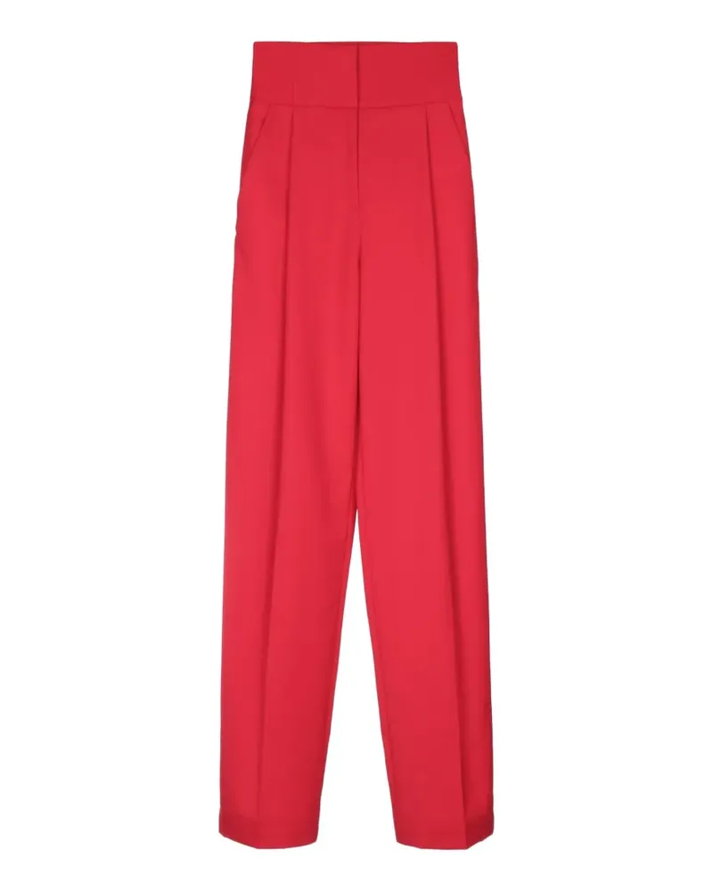 Elisabetta Franchi pleated high-waisted trousers - Rot Rot