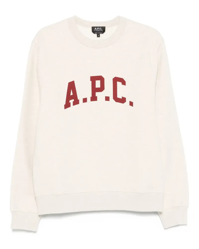 A.P.C. Sweatshirt mit Rundhalsausschnitt - Nude Nude