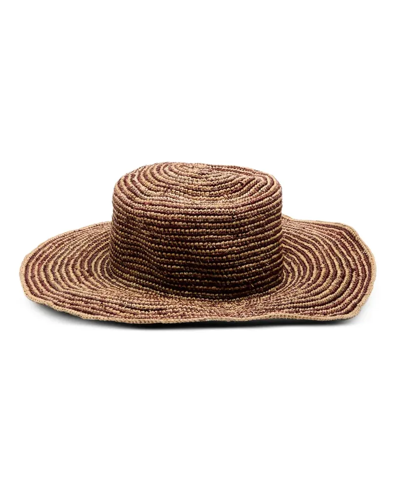 Sensi Studio crochet straw hat - Nude Nude