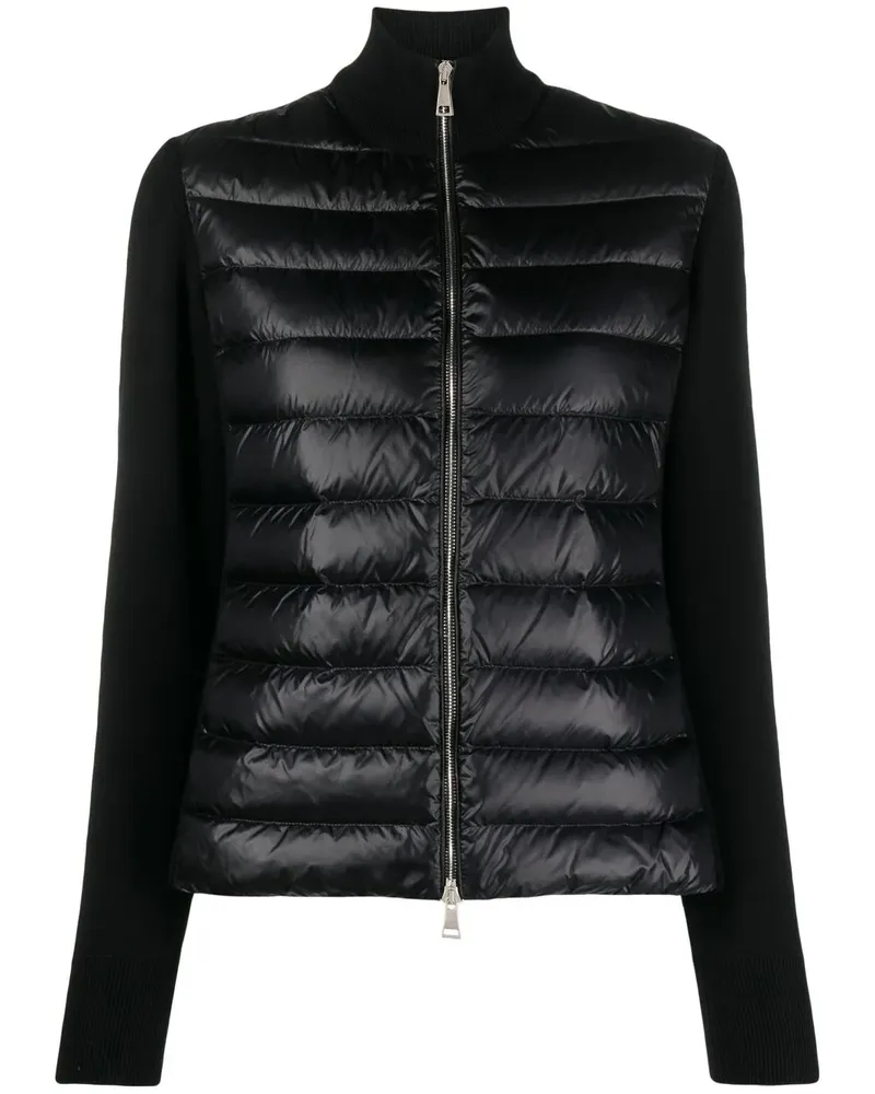 Moncler Daunenjacke mit gestrickten Ärmeln - Schwarz Schwarz