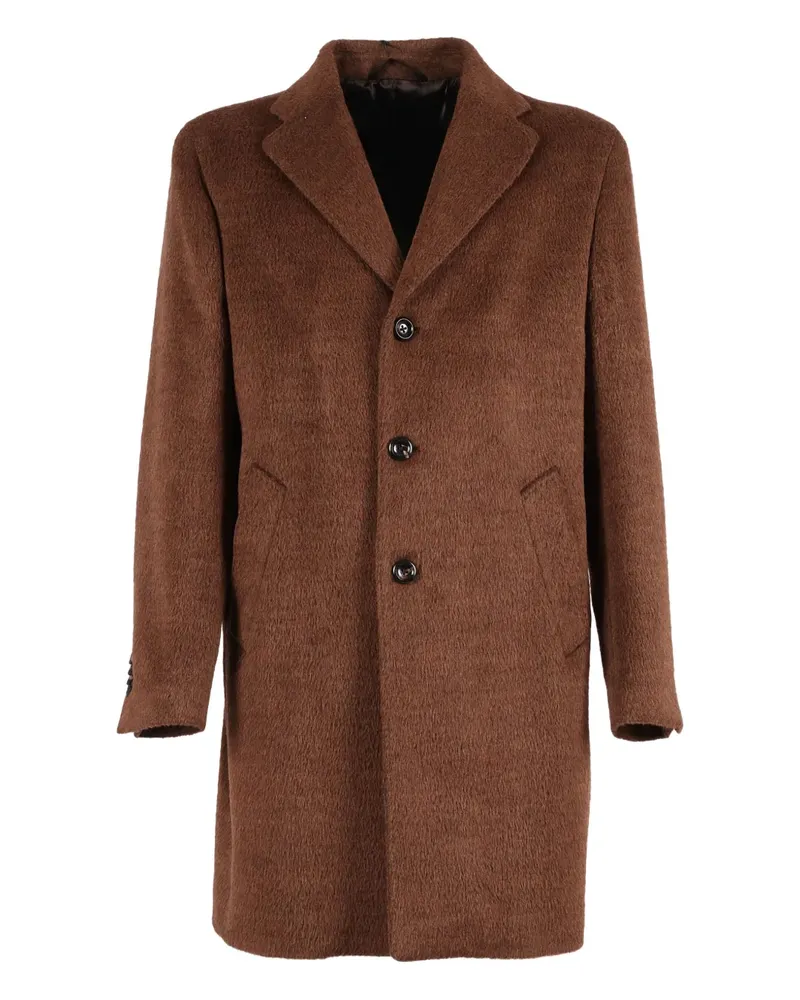 Luigi Bianchi Mantova three-button wool coat - Braun Braun