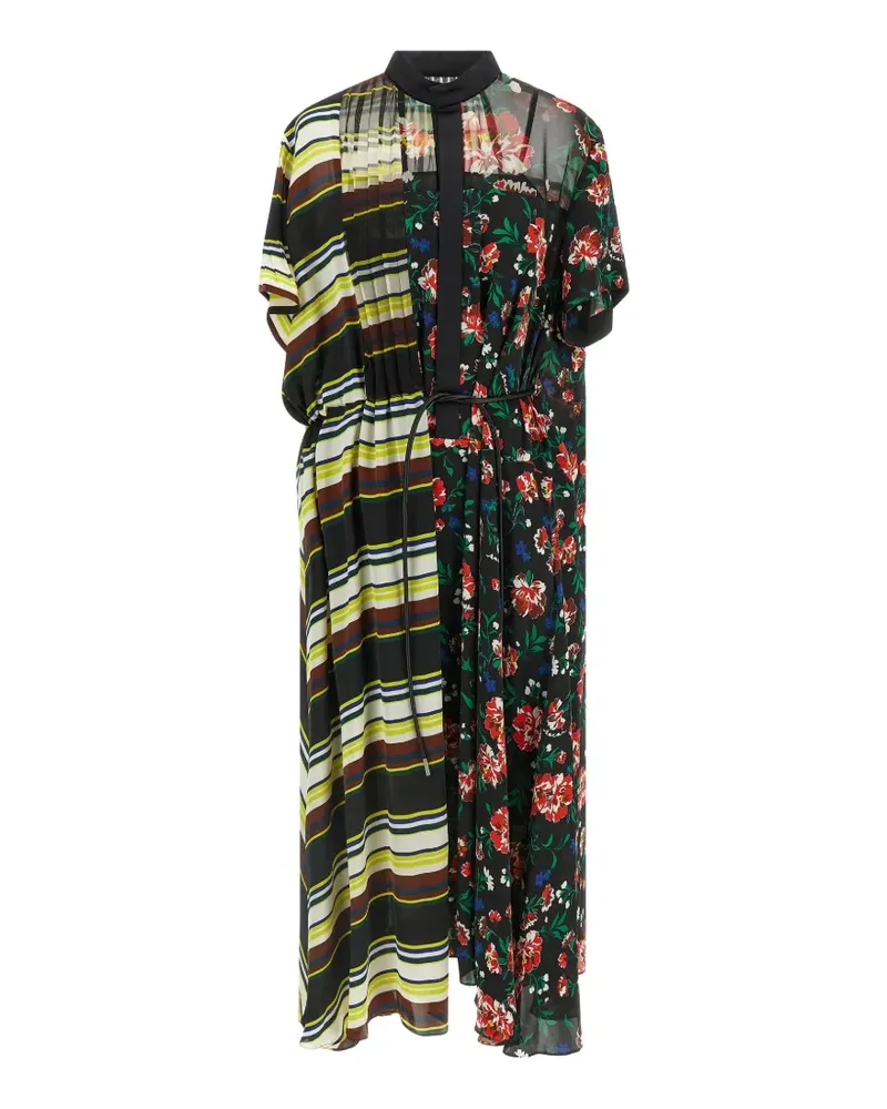 Sacai polo-collar dress - Schwarz Schwarz