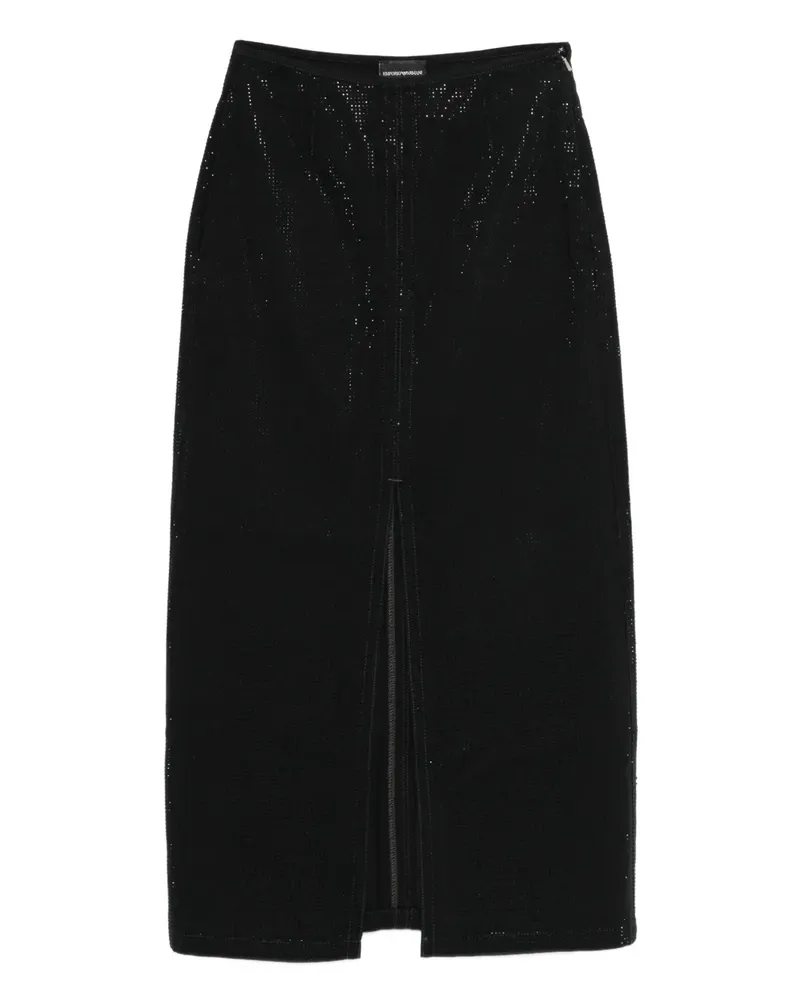 Emporio Armani slit midi skirt - Schwarz Schwarz