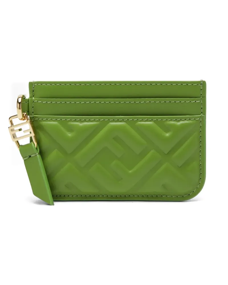 Fendi Flaches Baguette Kartenetui mit FF - Grün Grün