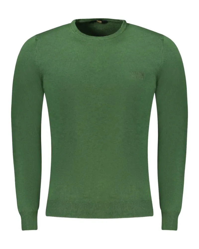 Roberto Cavalli embroidered-logo crew-neck sweater - Grün Grün