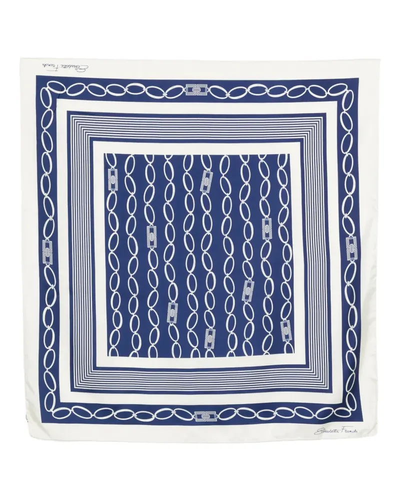 Elisabetta Franchi print scarf - Blau Blau