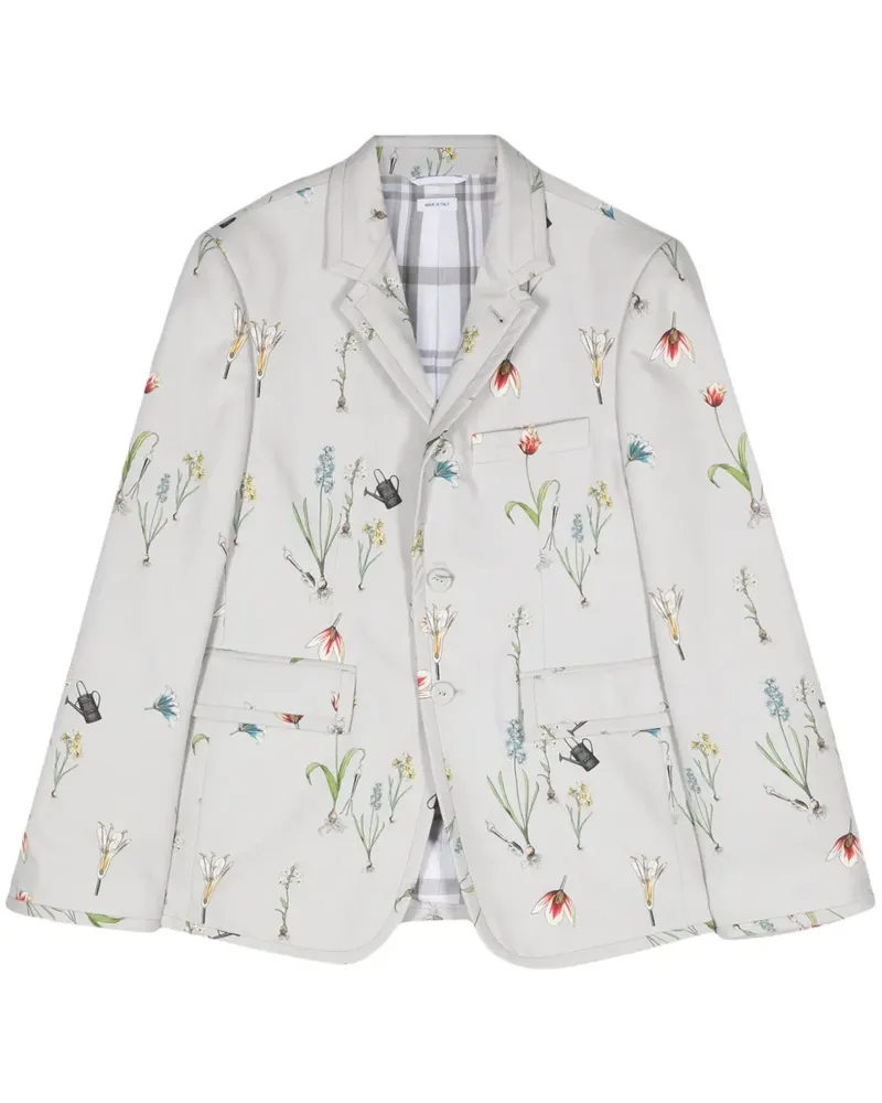 Thom Browne Einreihiges Sakko - Grau Grau