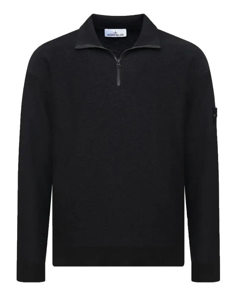 Stone Island Pullover mit Reißverschlusskragen - Schwarz Schwarz