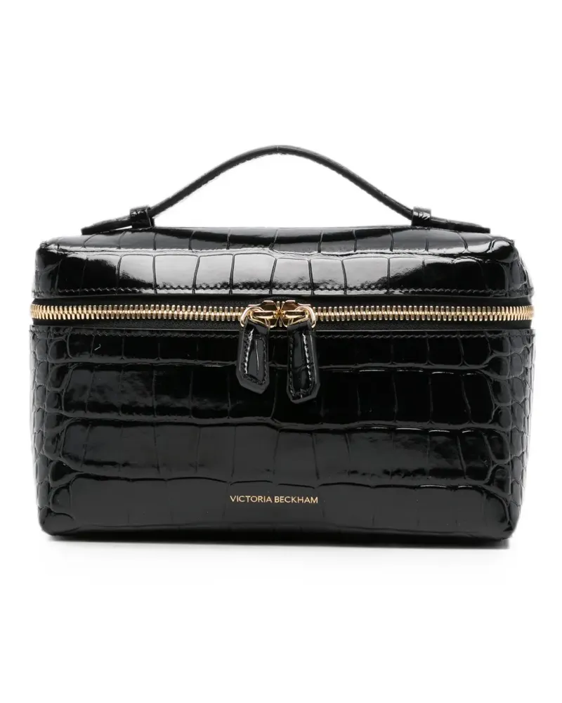 Victoria Beckham Dorian Vanity embossed-croc tote bag - Schwarz Schwarz