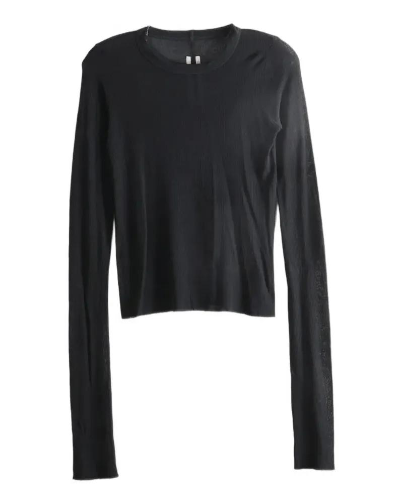 Rick Owens ribbed long-sleeve T-shirt - Schwarz Schwarz