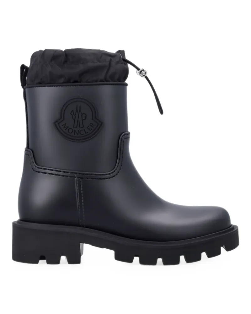 Moncler Kickstream drawstring-top logo-patch ankle boots - Schwarz Schwarz