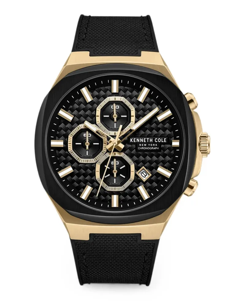 Kenneth Cole Runde Armbanduhr 5mm - Schwarz Schwarz