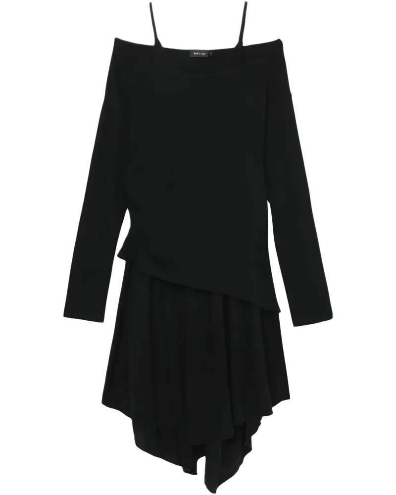 Tout a Coup Asymmetrisches Kleid - Schwarz Schwarz
