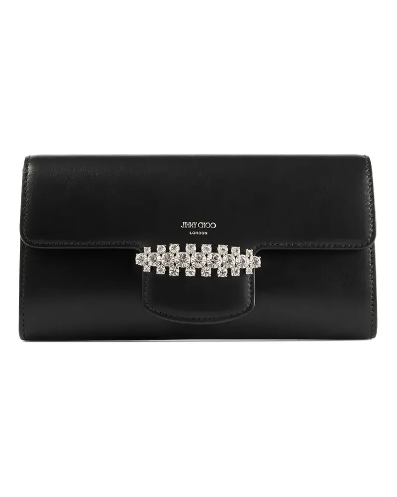 Jimmy Choo Bing Portemonnaie mit Kristallen - Schwarz Schwarz