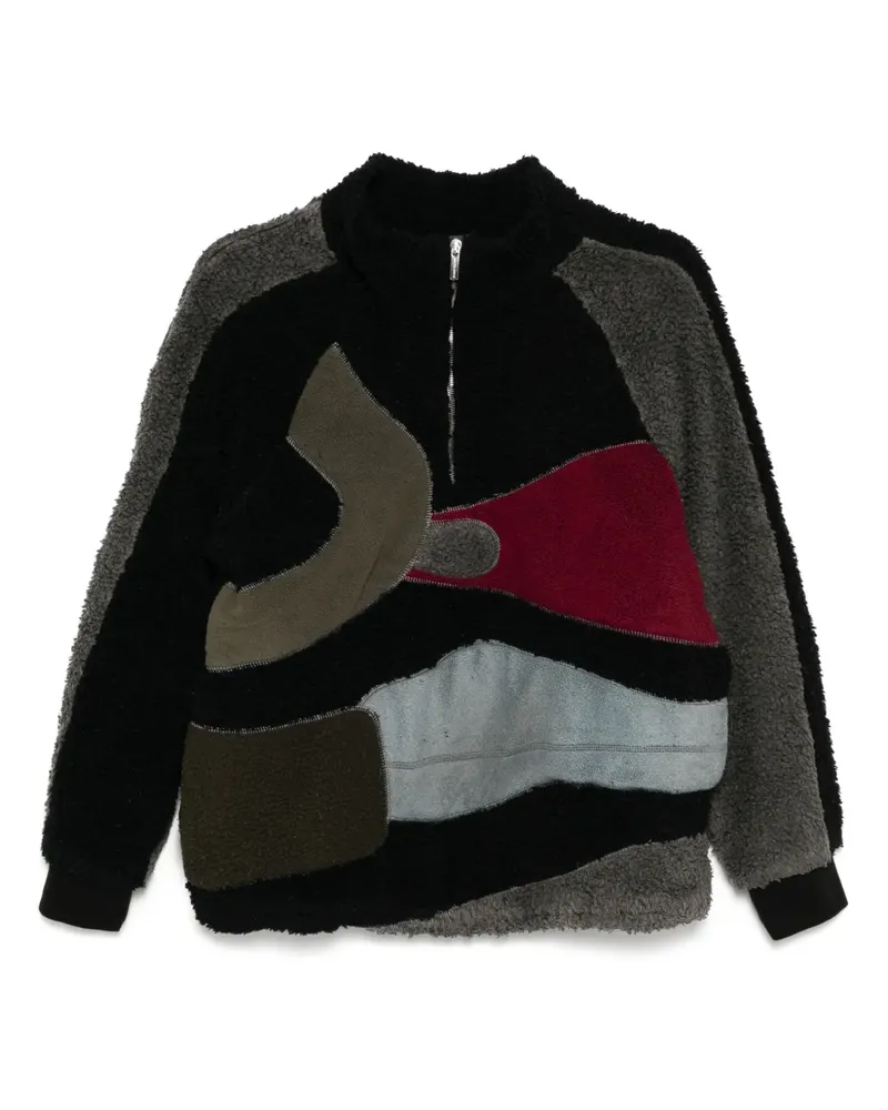 Stain Shade Sweatshirt im Patchwork-Look - Schwarz Schwarz