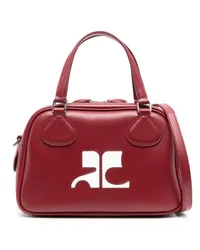 Courrèges Reedition Bowlingtasche aus Leder Rot