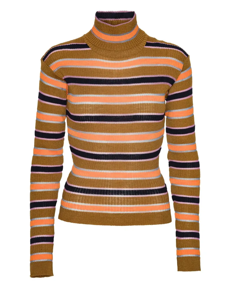 Henrik Vibskov Gestreiftes Rollkragenoberteil - Orange Orange