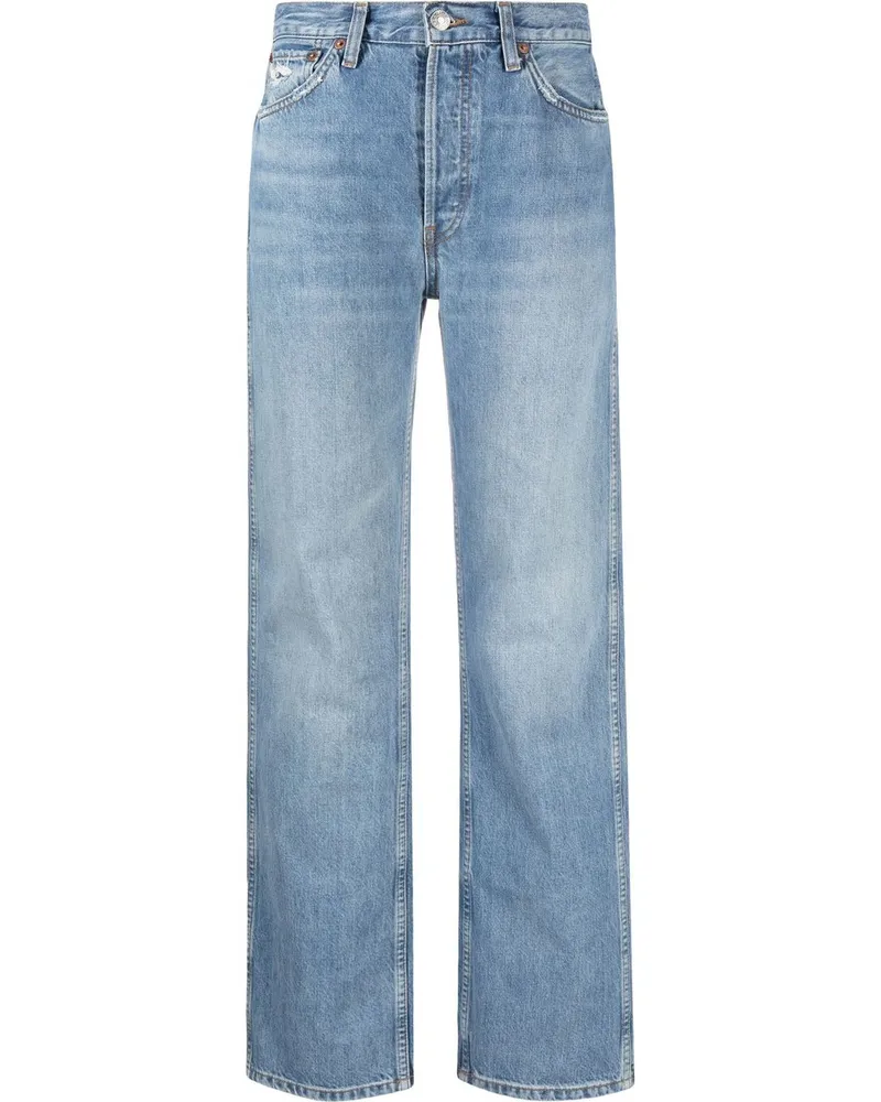 RE/DONE High-Rise-Jeans im 90s-Style Blau