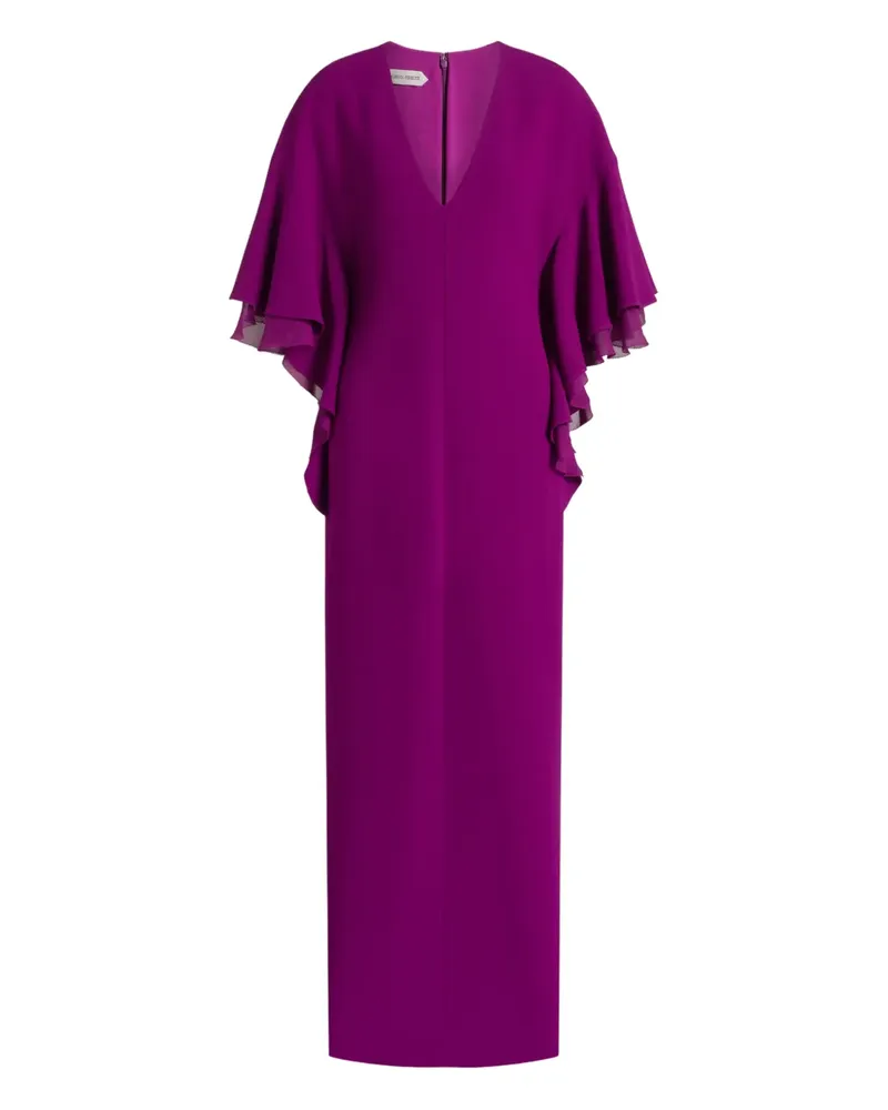 Alberta Ferretti Maxikleid mit Rüschen - Violett Violett