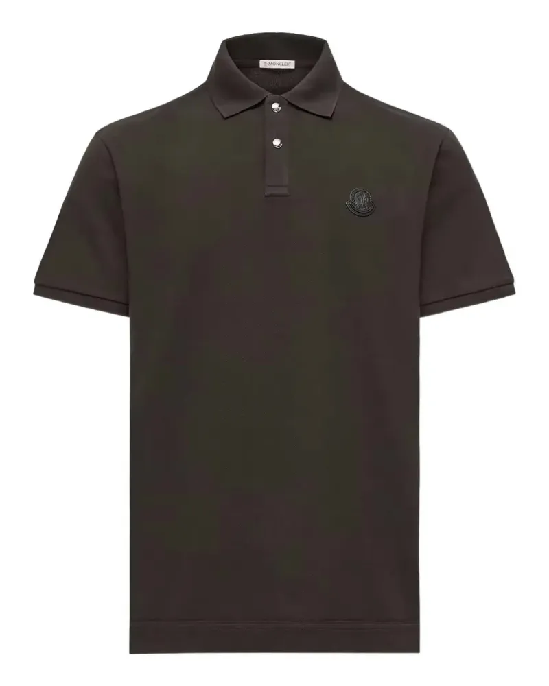 Moncler logo-patch short-sleeve polo shirt - Braun Braun