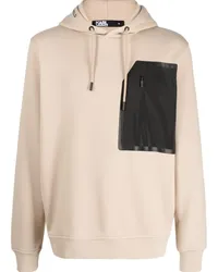 Karl Lagerfeld Hoodie mit Logo-Patch Nude