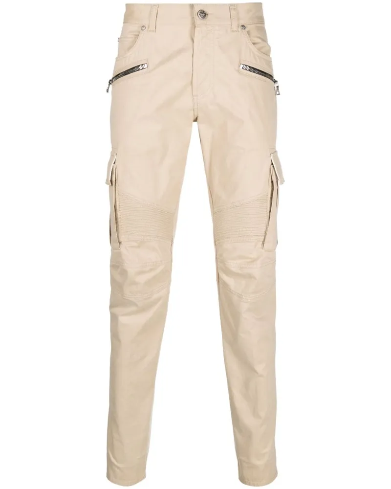 Balmain Cargohose mit geradem Bein Nude