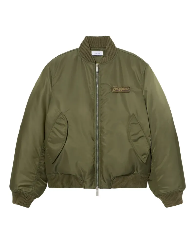 OFF-WHITE Bestickte Bomberjacke - Grün Grün