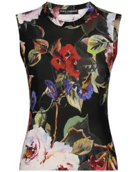 Dolce & Gabbana Top mit Print Schwarz