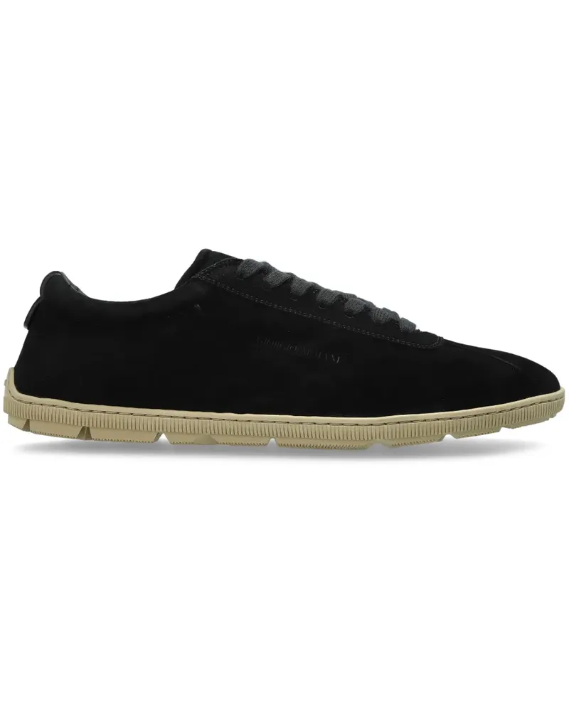 Giorgio Armani Sneakers aus Wildleder - Schwarz Schwarz