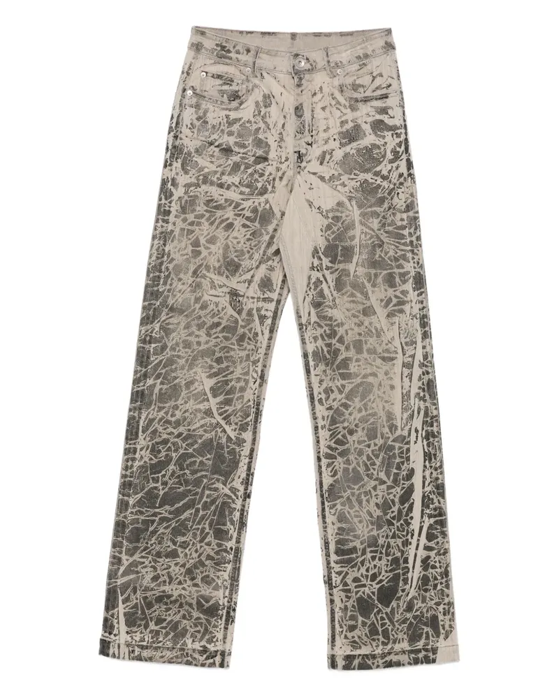 DRKSHDW by Rick Owens Jeans mit Crackle-Print - Schwarz Schwarz