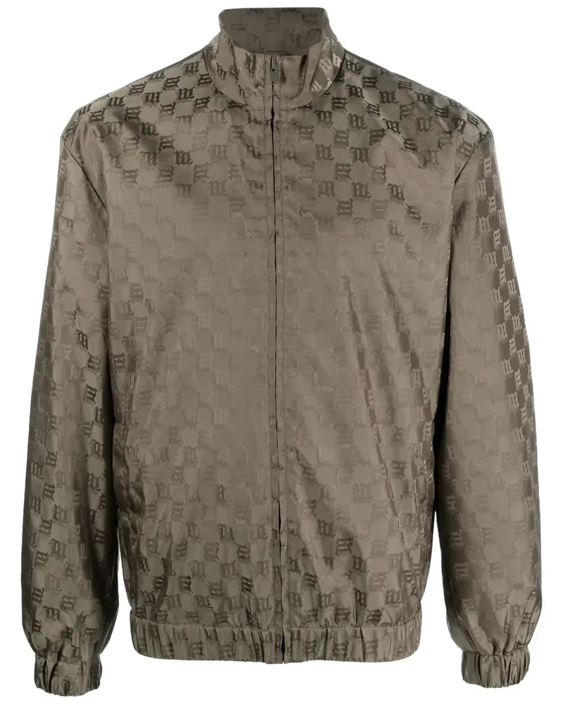MISBHV Sportjacke mit Monogrammmuster - Grün Grün