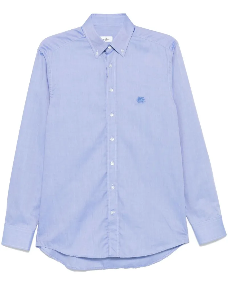 Etro Hemd mit Pegaso-Stickerei - Blau Blau