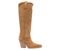 Stiefel aus Wildleder - Braun