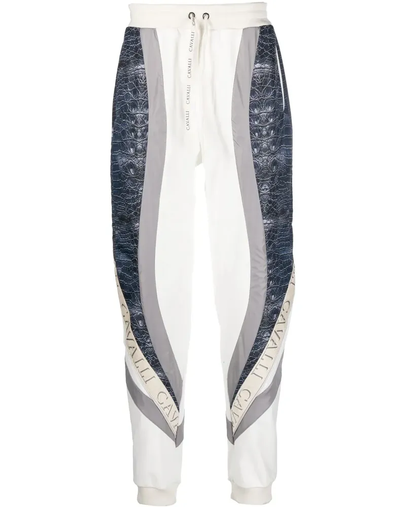 Roberto Cavalli Jogginghose mit Animal-Print - Weiß Weiß
